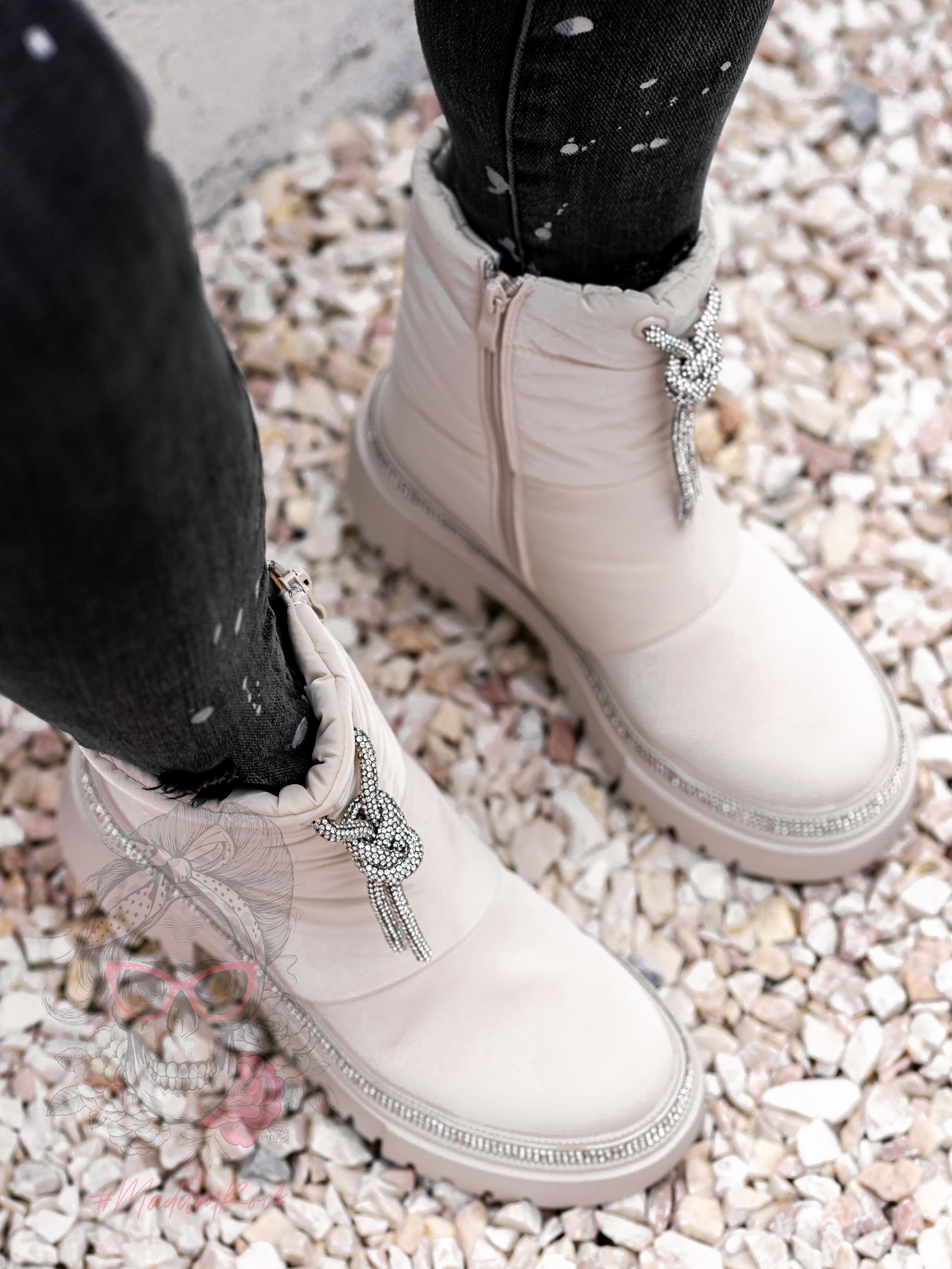 Botki śniegowce Madam List beżowe Botki śniegowce Madam List beżowe