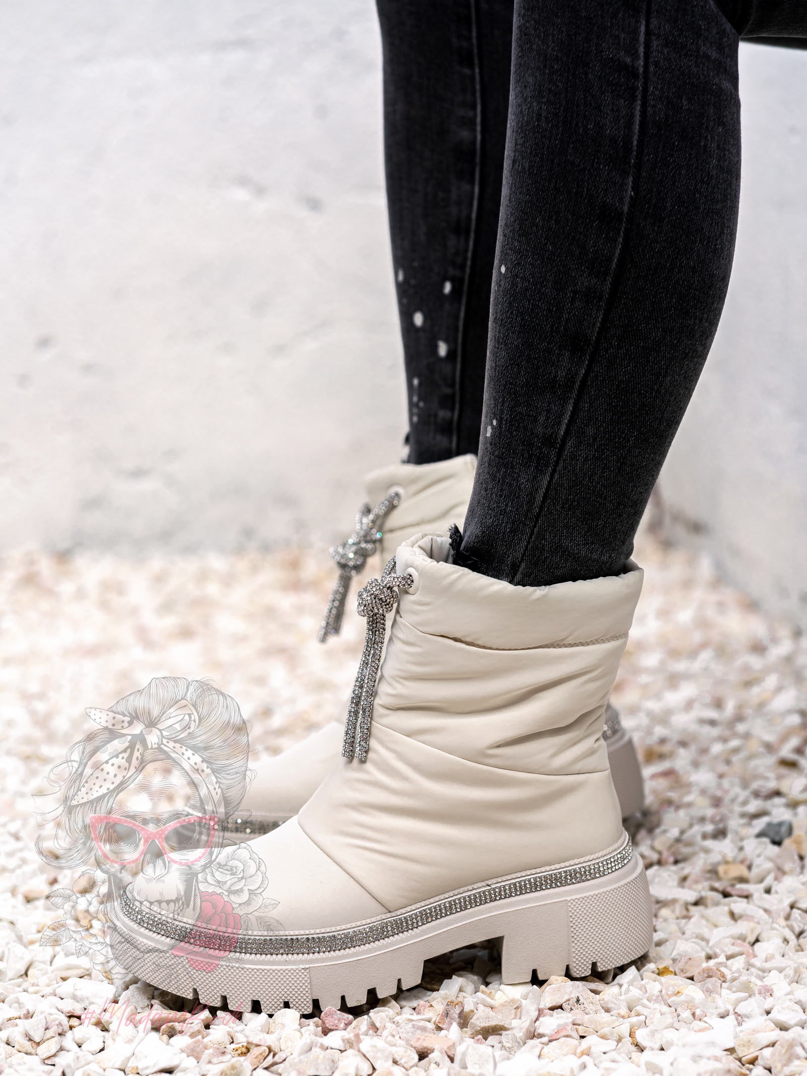 Botki śniegowce Madam List beżowe Botki śniegowce Madam List beżowe