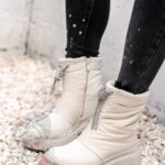 Botki śniegowce Madam List beżowe