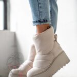 Botki koturny Madam Bambi beżowe