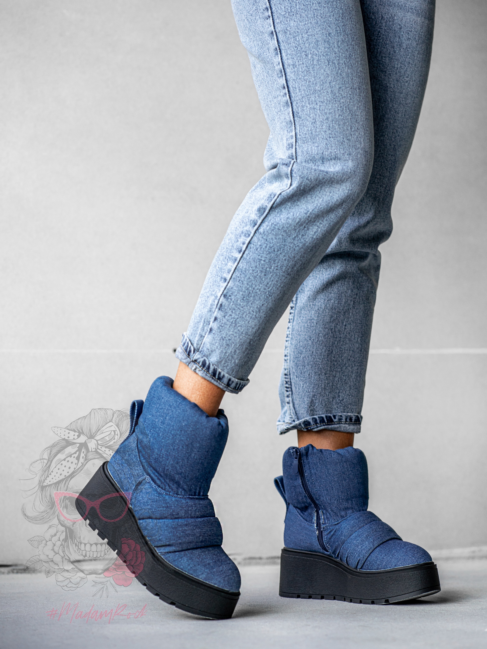 Botki koturny Madam Bambi jeans