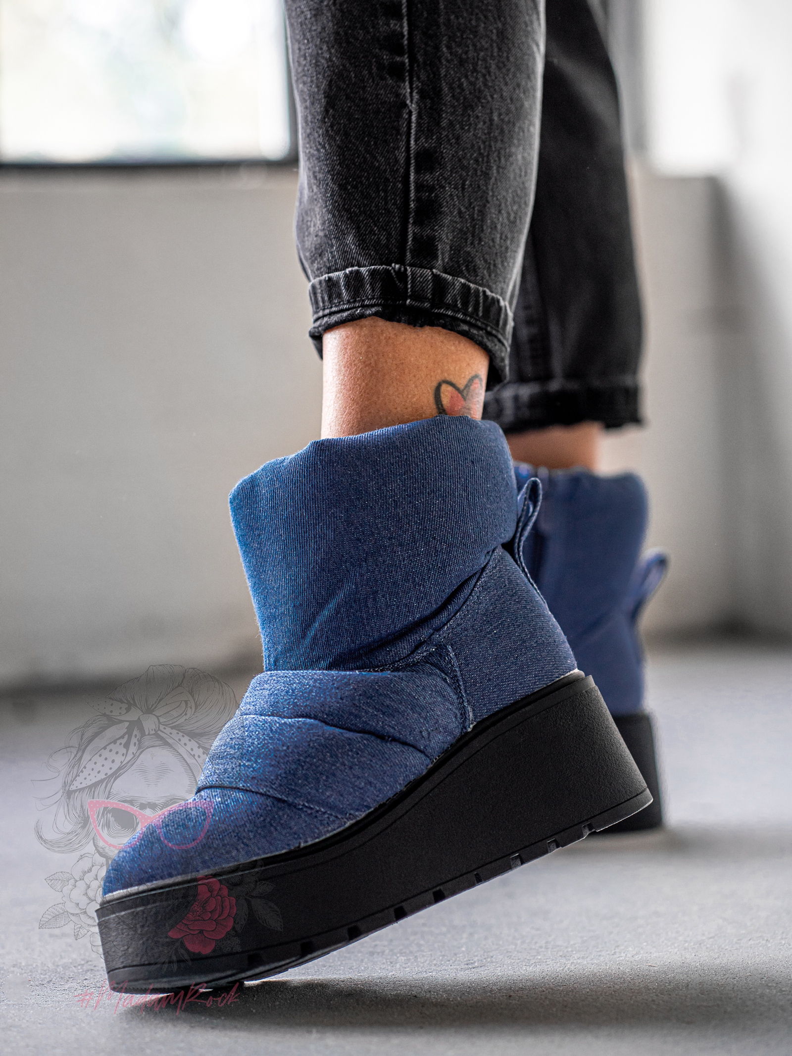 Botki koturny Madam Bambi jeans