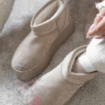 Śniegowce zamszowe Madam Wobbi II beżowe