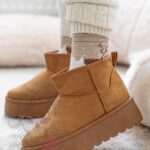 Śniegowce zamszowe Madam Wobbi III karmelowe