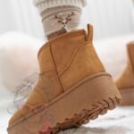 Śniegowce zamszowe Madam Wobbi III karmelowe