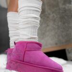 Śniegowce zamszowe Madam Wobbi fuksja