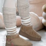 Śniegowce zamszowe Madam Wobbi beżowe