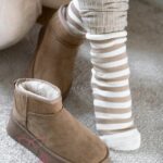 Śniegowce zamszowe Madam Wobbi beżowe