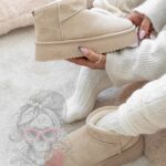 Śniegowce zamszowe Madam Wobbi j.beżowe