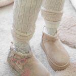 Śniegowce zamszowe Madam Wobbi j.beżowe