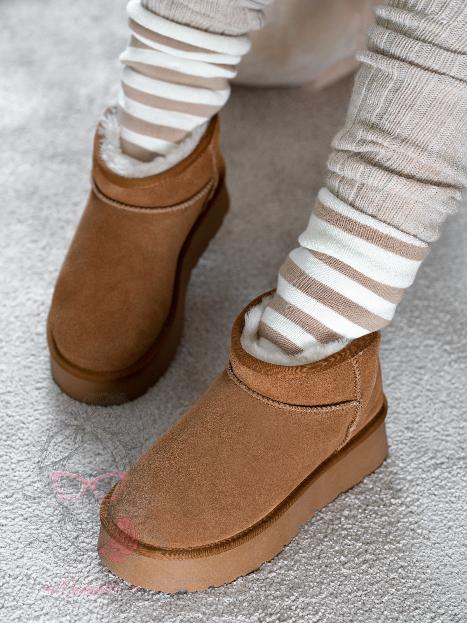 Śniegowce naturalne Madam Molly karmelowe Śniegowce naturalne Madam Molly karmelowe