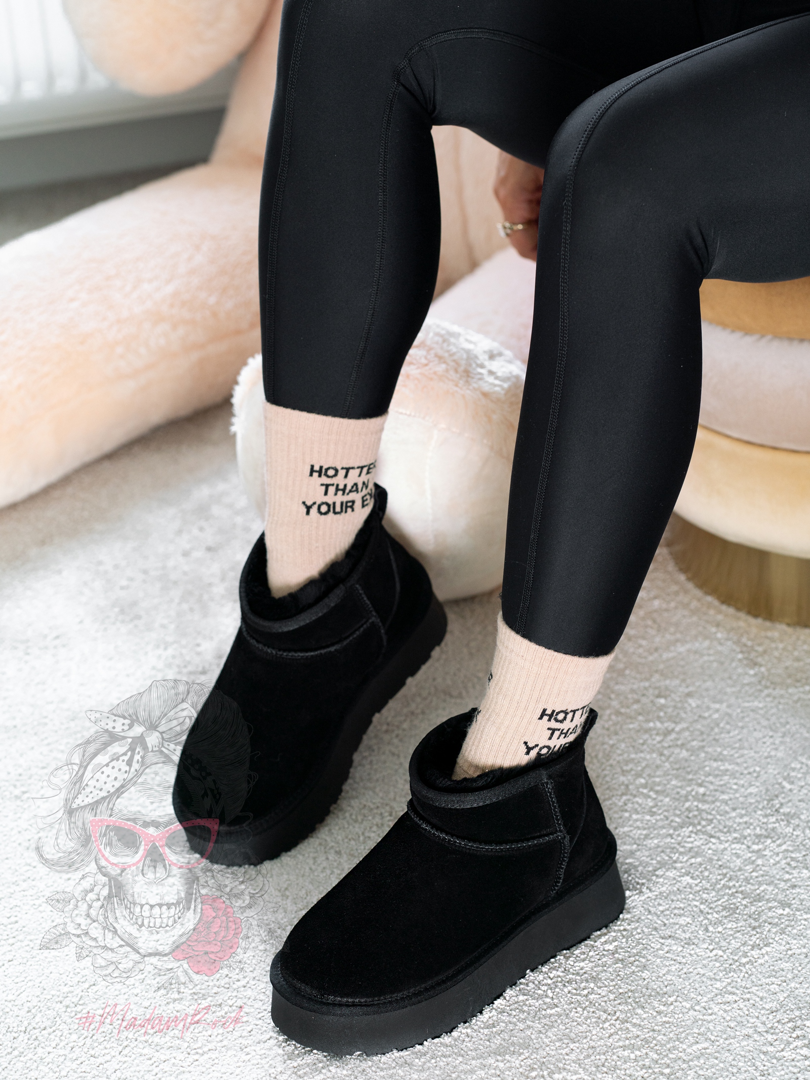 Śniegowce naturalne Madam Molly czarne Śniegowce naturalne Madam Molly czarne