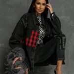 Katana jeansowa Moonwash czarna bandamka