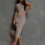 Komplet dzianinowy 3-częściowy Mamma cappuccino