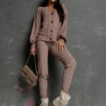 Komplet dzianinowy Comfe ziemisty