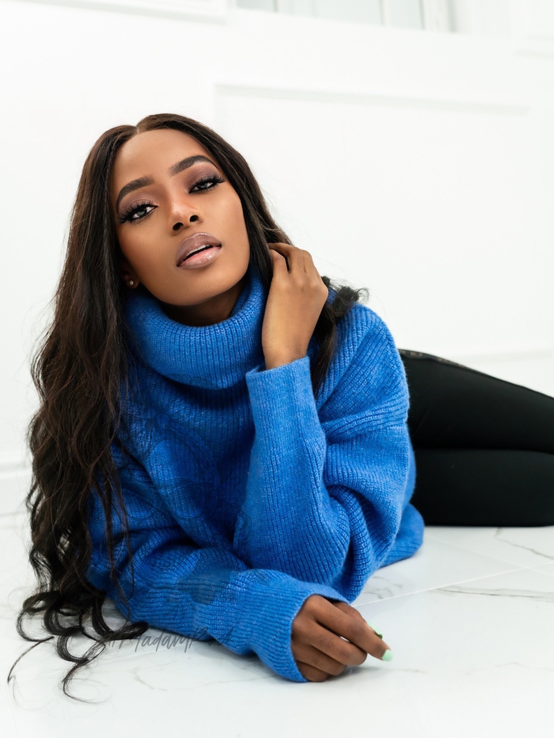 Sweter golf oversize Haat Szafirowy