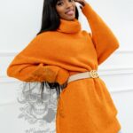 Sweter golf oversize Haat Pomarańczowy