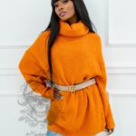 Sweter golf oversize Haat Pomarańczowy