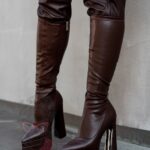 Kozaki elastyczne Rock Omens brązowe