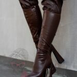 Kozaki elastyczne Rock Omens brązowe