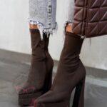 Botki lycra Rock Omens brązowe