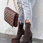 Botki lycra Rock Omens brązowe