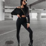 Komplet damski dzianinowy DELLA OLAVOGA czarny