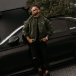 Kurtka męska bomberka BASEBALL MEN OLAVOGA khaki