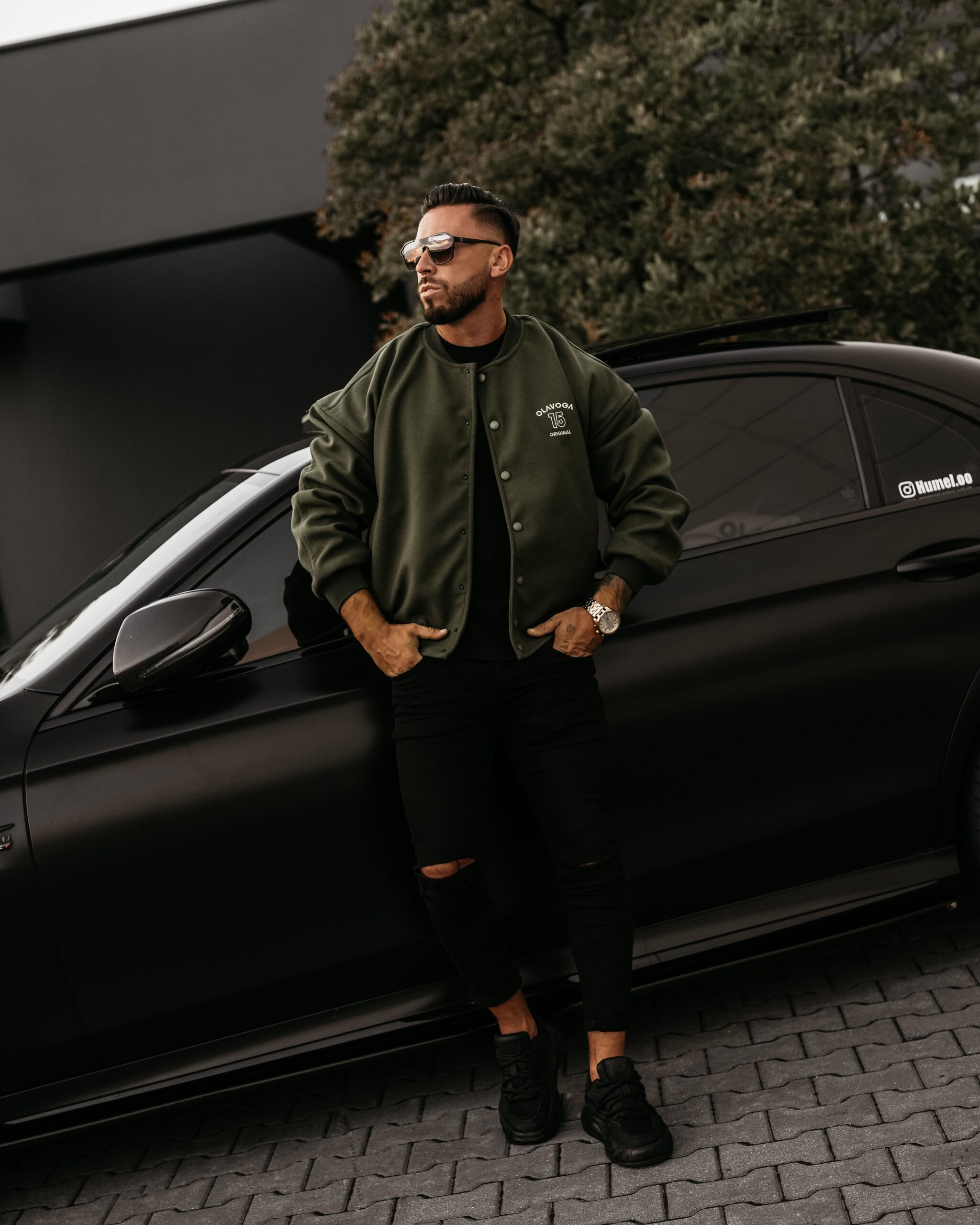 Kurtka męska bomberka BASEBALL MEN OLAVOGA khaki Kurtka męska bomberka BASEBALL MEN OLAVOGA khaki