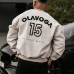 Kurtka męska bomberka BASEBALL MEN OLAVOGA beżowa