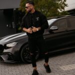 Kurtka męska bomberka BASEBALL MEN OLAVOGA czarna