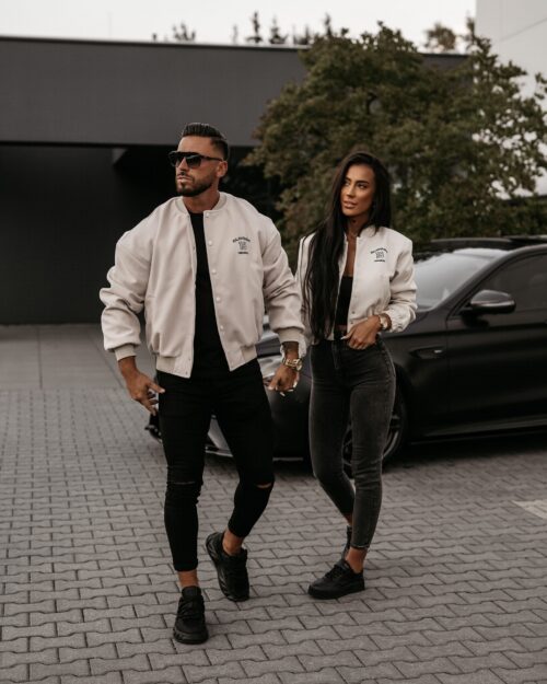 Kurtka męska bomberka BASEBALL MEN OLAVOGA beżowa