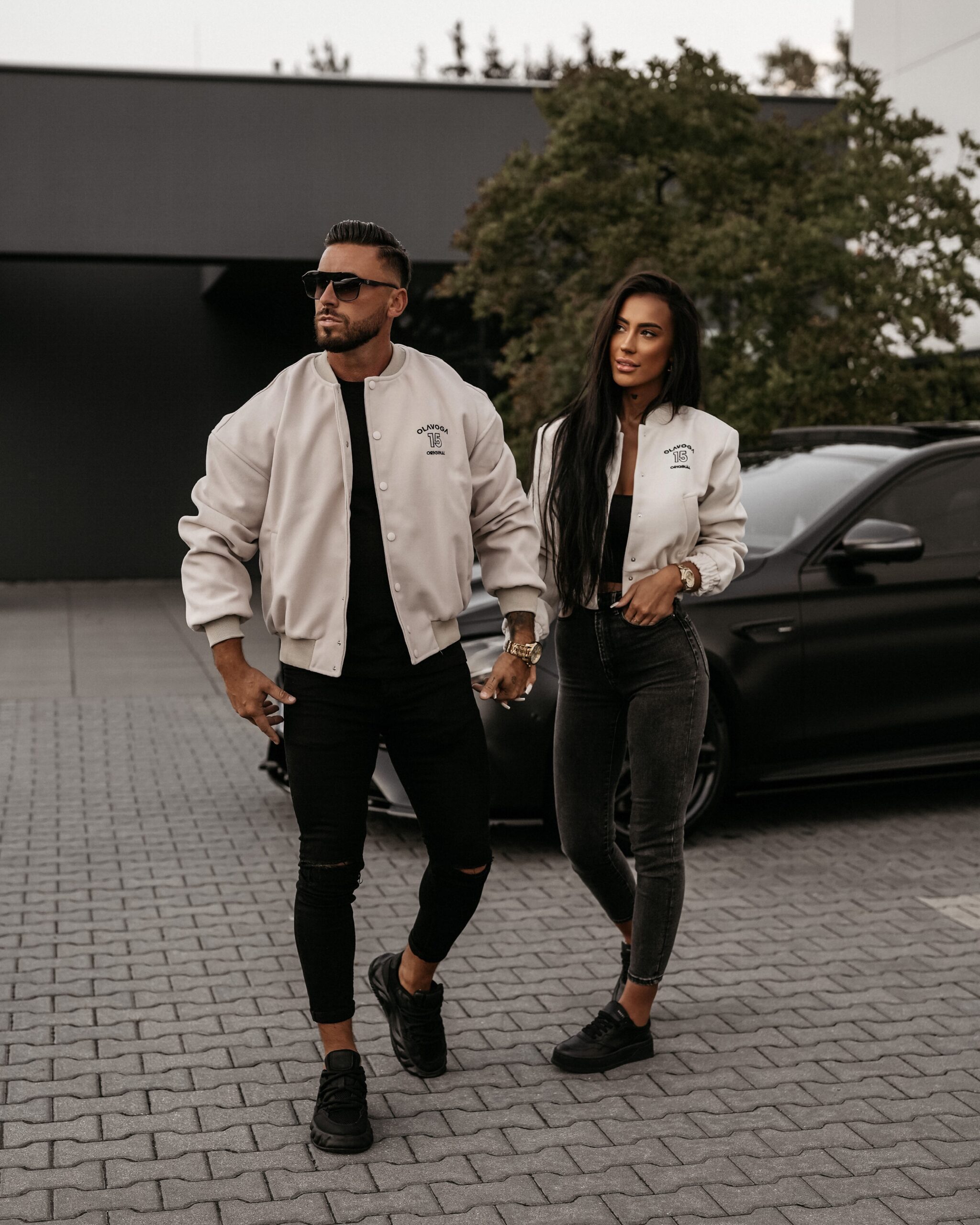 Kurtka męska bomberka BASEBALL MEN OLAVOGA beżowa