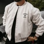 Kurtka męska bomberka BASEBALL MEN OLAVOGA beżowa