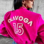 Kurtka przejściowa bomberka BASEBALL OLAVOGA różowa