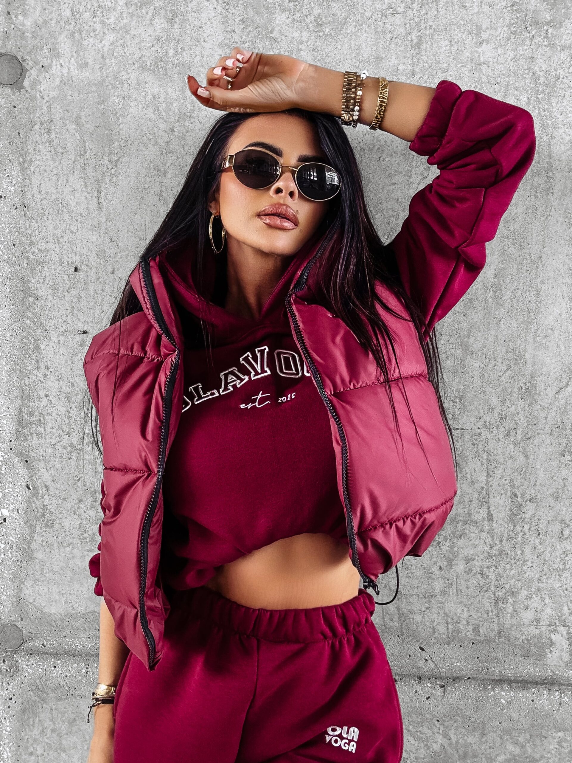 Kamizelka sportowa CROWN OLAVOGA bordowa