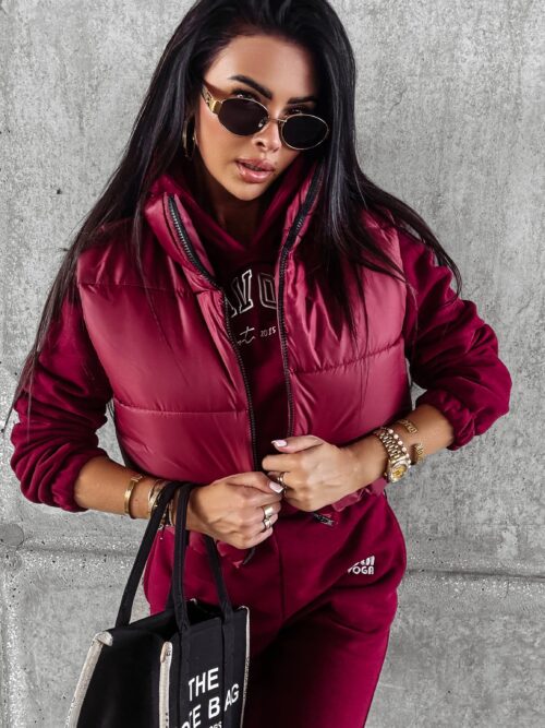 Kamizelka sportowa CROWN OLAVOGA bordowa