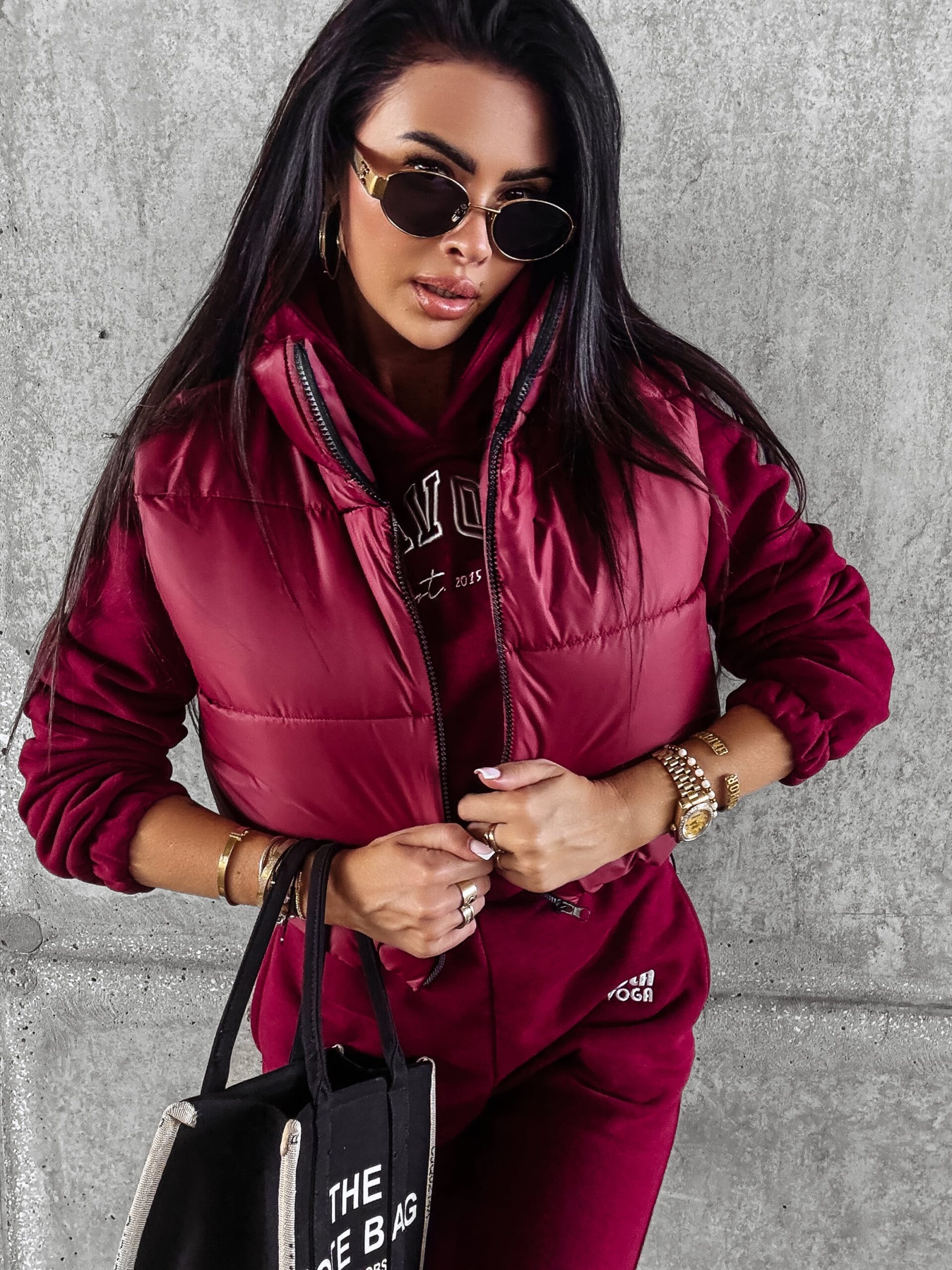 Kamizelka sportowa CROWN OLAVOGA bordowa Kamizelka sportowa CROWN OLAVOGA bordowa