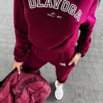 Dres damski ocieplany HONESTY OLAVOGA bordowy