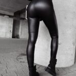 Legginsy woskowane wyszczuplające ACACIA OLAVOGA czarne