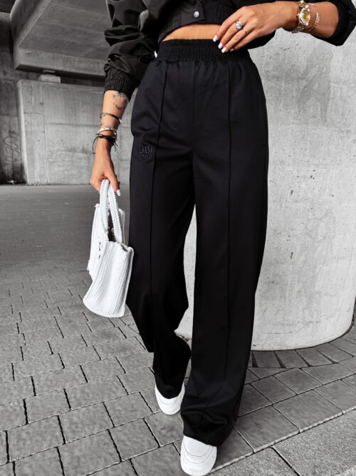 Spodnie z szeroką nogawką LAUREL OLAVOGA czarne