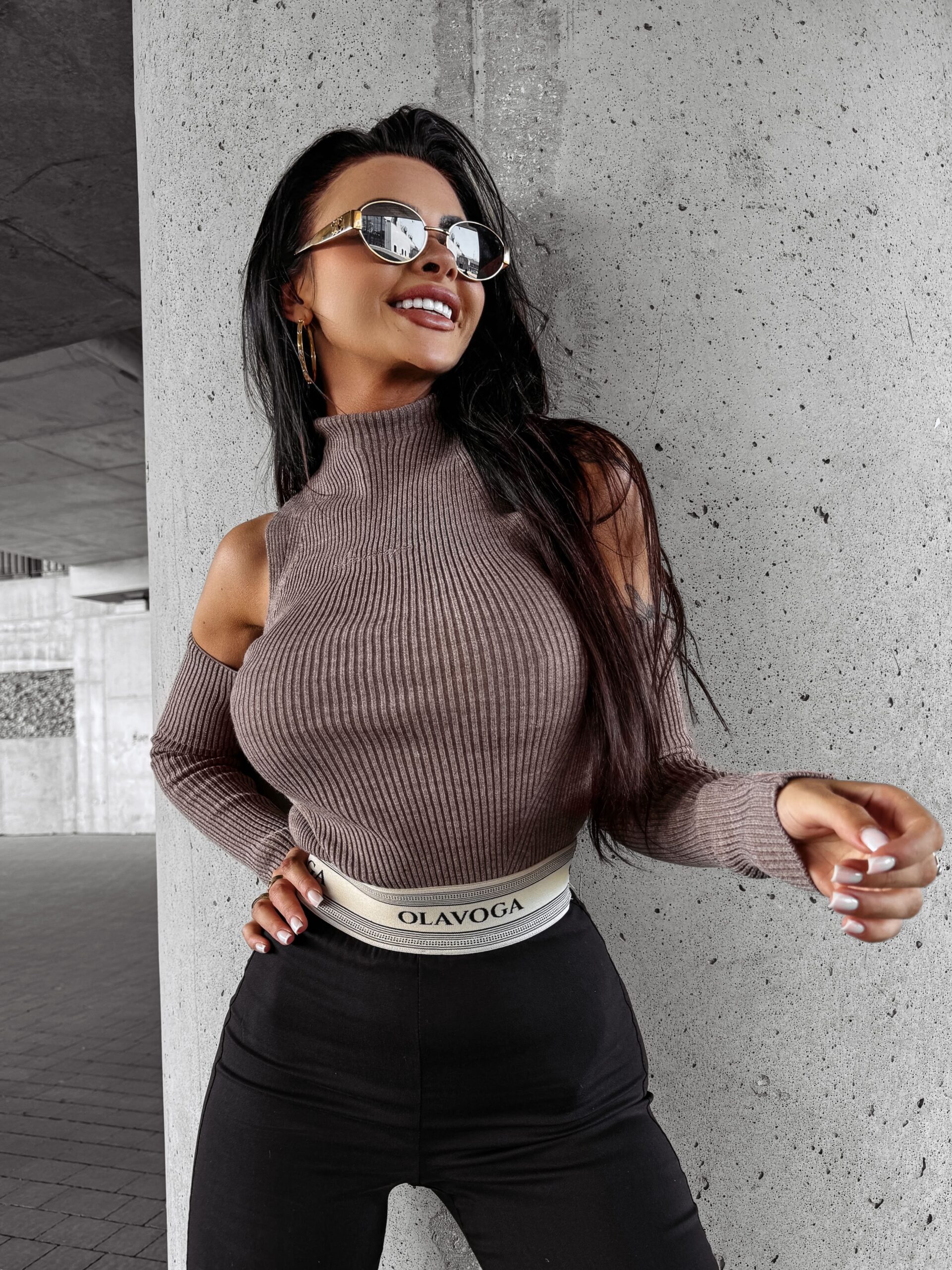 Top prążkowany FLIGHT OLAVOGA kawa