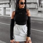 Top prążkowany FLIGHT OLAVOGA czarny