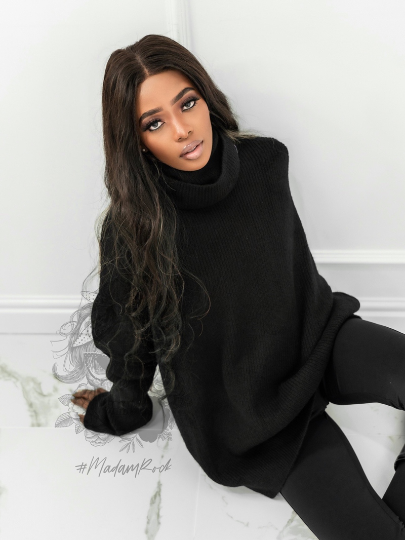 Sweter golf oversize Haat Czarny