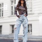 Spodnie jeansowe Faf niebieskie