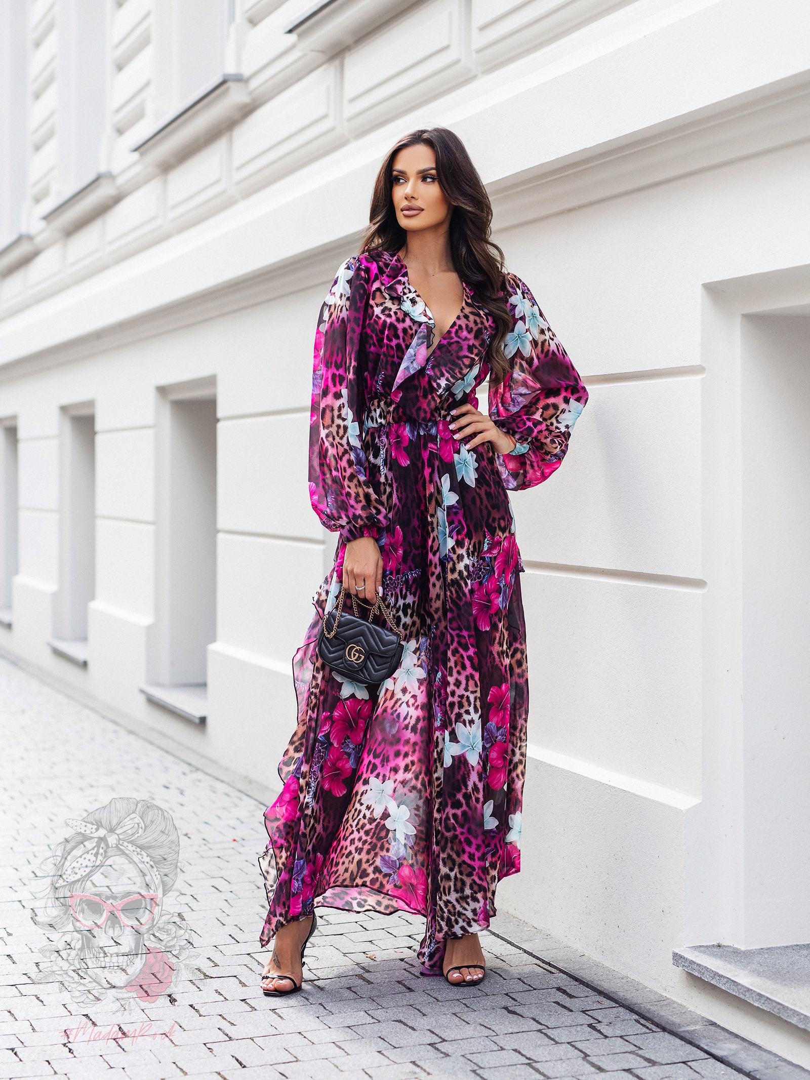 Kombinezon NB Flopans panterka róż