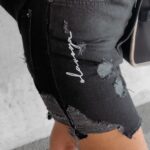 Spódniczka jeansowa mini NOVA OLAVOGA czarna