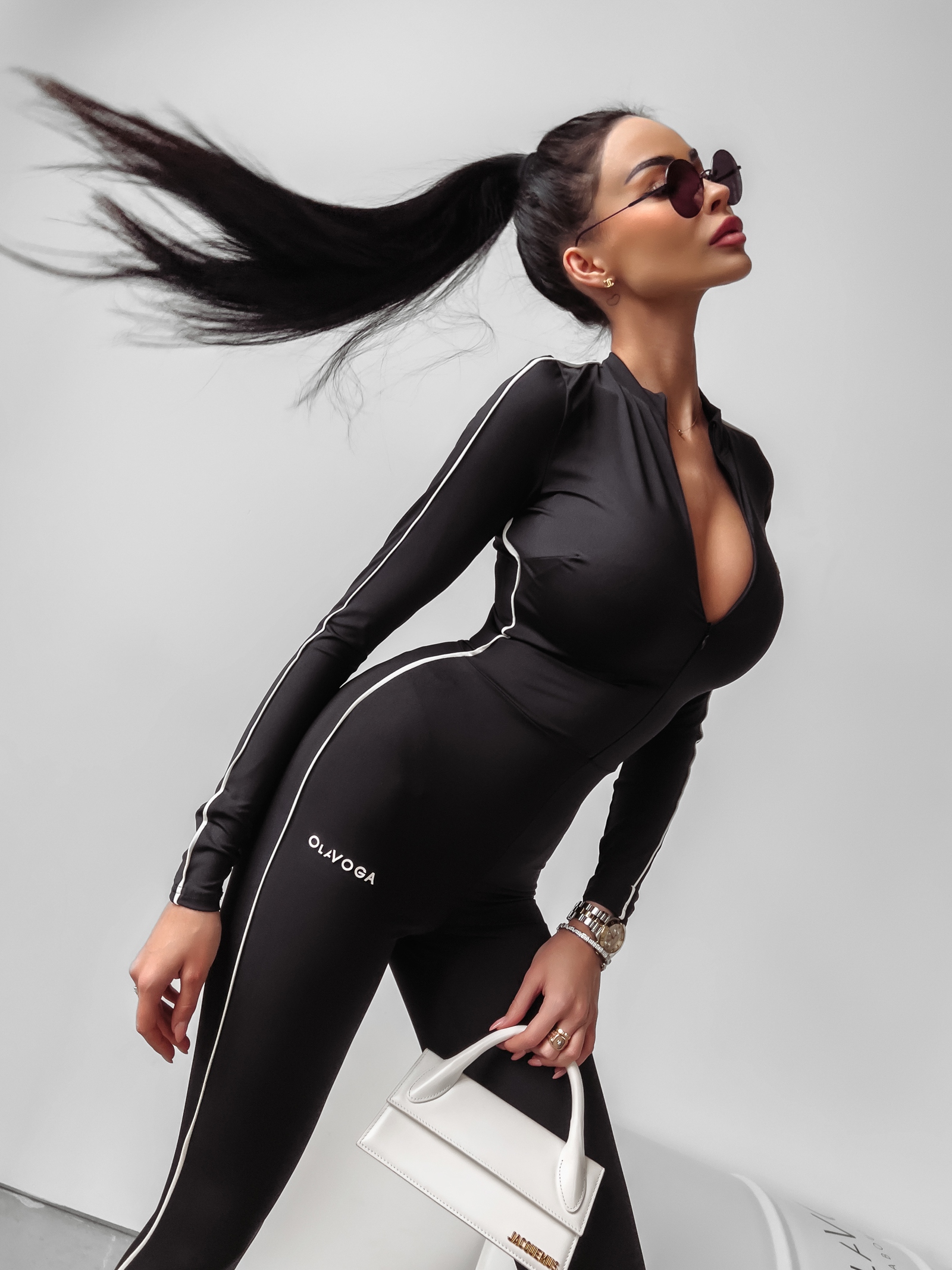 Kombinezon modelujący STRETCHY OLAVOGA czarny Kombinezon modelujący STRETCHY OLAVOGA czarny