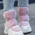 Botki z barankiem Madam Dobbs pudrowe