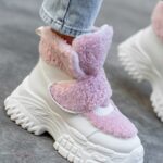 Botki z barankiem Madam Dobbs pudrowe